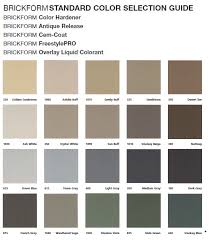 standard color selection guide for brickform color hardener