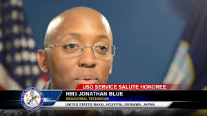 HM3 Jonathan Blue: U.S. Navy Honoree at the USO Okinawa 45th A...