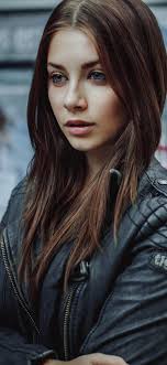 X Women Brunette Leather Jackets Iphone Xs Iphone Iphone X 25984 | Hot Sex  Picture