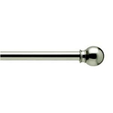Home Decorators Collection 48 In 84 In L 5 8 In Single Curtain Rod Kit In Satin Nickel With Ball Finial 03 0377p The Home Depot Curtain Rods Single Curtain Rods Double Rod Curtains