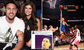 Klay thompson is not just devoted to playing basketball; Klay Thompson S Girlfriend Hannah Stocking Shames Nba Player On Twitter For Cheating Daily Mail Online