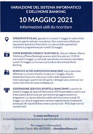 Società partecipante al gruppo iva gruppo bancario cooperativo iccrea; Emil Banca Migra Ma Solo Su Una Nuova Piattaforma Possibili Sospensioni E Interruzioni Leggi Qui Il Volantino Vergato News 24