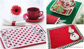 Download lily sugar'n cream all charged up chunky knit placemats free pattern sewing. The Best Christmas Placemats Crochet Patterns