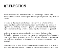 Example of reflection in science. Richburg S Science And Technology Project 1 Part B