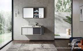 Make the most of your space with bathroom shelves. White Modern Bathroom Vanities Oppein