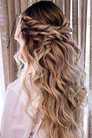 24 Chic Hairstyles For Prom To Let You Be Amazing Wedding Hair Half Boho Wedding Hair Hair Styles