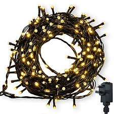 50 warm white 5mm commercial led lights spaced 6 apart on brown wire, 25.2' total length. Fairy Lights Wisd Low Voltage Xmas Lights Indoor Outdoor Use String Lights Mains With 8 Modes