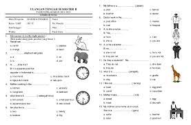 Contoh Soal Uts Bahasa Inggris Kelas 2 Sd Semester 2017