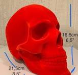 3D Sculpture - GIANT Skull Covered in Velvet, Flocked ...