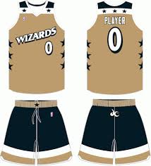 Basketball Black And Gold Jersey Design Washington Wizards Alternate Uniform 2007 Wizards On White On Gold Jersey With Black Shorts Washington Wizards Uniform Basketball Uniforms