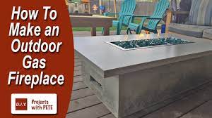 Diy gas fire pit table. How To Make An Outdoor Gas Fireplace Youtube