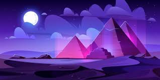 Free Vector Egypt Pyramids Night Desert Egyptian Pharaoh Tomb