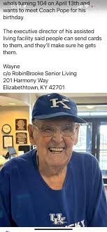 UK Basketball Fan's 104th Birthday Wish to Meet Coach Mark Pope