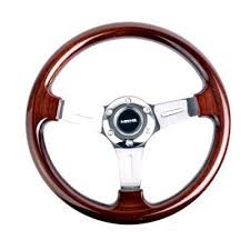 Amazon Com Nrg Steering Wheel Classic Wood Grain With Chrome Spokes 330mm Part St 015 1ch Automo Steering Wheel Wheel Accessories Classic Car Restoration
