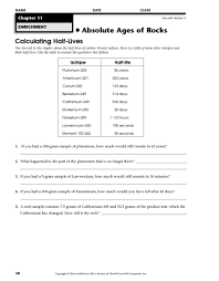 The remainder has decayed into. Radioactive Dating Worksheet 7th Grade Countersokol
