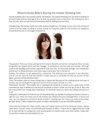 Htg professional flat iron with infrared and ionic hair straightener 1 inch ceramic tourmaline plates lcd display dual voltage for all hair types for shinny hair 2 in 1 straightening&curling flat iron. What To Know Before Buying The Instyler Rotating Iron