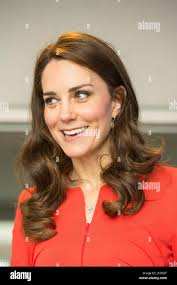 The Duchess of Cambridge during a visit to open the Global Academy in  Hayes, London, in support of the Heads Together campaign Stock Photo