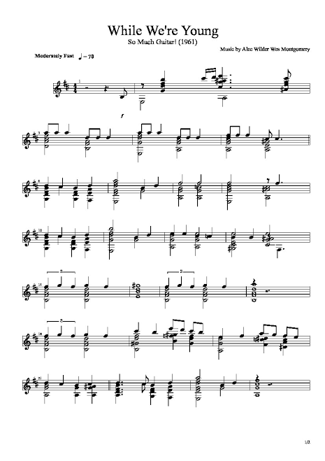 Montgomery. Wes - While We Are Young by Wes Montgomery - Classical Guitar  Library Classical Guitar Sheet Music.