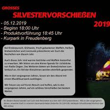 Ralf josef klichta ist eine eingetragene firma in der stadt freudenberg, es ist ein teil des landes arnsberg und es ist in kreisfreie stadt ralf josef klichta geh�rt zur eisen branche. 05 12 2019 Silvestervorschiessen Fur Die Aktion Lichtblicke Radio Siegen