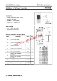 Maybe you would like to learn more about one of these? C2073 Datasheet Pdf Inchange Semiconductor