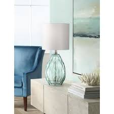 Rita Blue Green Glass Table Lamp Set Of 2 30d12 Lamps Plus Glass Accent Tables Table Lamp Sets Glass Table Lamp