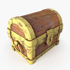 3d Model Chest Wood Treasure Gold Case Bin Antique Coffre Malle Metal Lock Rust Old Pirate Water Realistic 3d Model Model 3d Model Antiques
