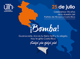 Se celebrará el lunes 27 de julio. U Tecnica Nacional On Twitter 25 De Julio Celebramos 196 Anos De La Anexion Del Partido De Nicoya A Costa Rica