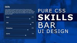 Pure Css Skills Bar Ui Design Html5 Css3 Glowing Skill Bar Effects Horizontal Bar Chart With Css