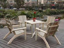 Wooden Tables And Chairs For The Terrace