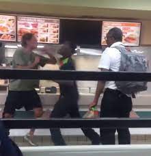 Burger King Customer Sparks Brawl After Making Racist Threats Before Being Punched To The Floor And Tasered By Brave Staff