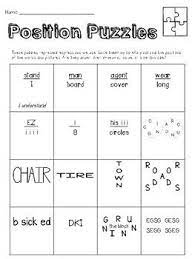 Tricky rebus puzzles with answers _program. A Position Puzzle Worksheet To Foster Critical Thinking In The Classroom Word Brain Teasers Word Puzzles Brain Teasers Brain Teasers For Kids