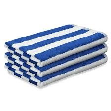 Unavailable select your color and we'll email you if it's back in stock. Home Garden Blankets Throws Blue Terry Sheet Striped Throw Blanket 59x87 100 Cotton Beach Pool Towel