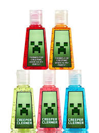 Minecraft Hand Sanitizer Party Favor Labels By Thedesigndog 4 99 Minecraft Party Minecraft Party Games Minecraft Party Favors