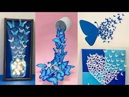8 Easy And Awesome Room Decor Ideas With Paper Butterfly How To Make Paper Butterfly Youtube Paper Butterfly Paper Flowers Diy Diy Crafts For Teens