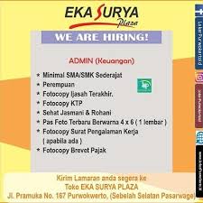 Memiliki pengalaman minimal 1 tahun sebagai promotor/md di bidang perusahaan consumer goods (fmcg) lebih diutamakan. Lowongan Kerja Toko Eka Surya Plaza Juli 2020
