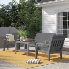 Ramon's village resort is the premiere beach resort in san pedro, belize featuring authentic palm thatched cabanas, fabulous beach, lagoon style pool, ramon's village divers scuba diving center, pineapples restaurant, tropic al's and the tiki turtle trading company. Sol 72 Outdoor Solid Wood 4 Person Seating Group With Cushions Reviews Wayfair