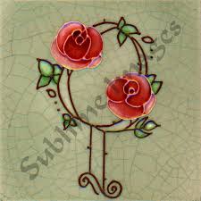 Such metal tiles fit many spaces: An027 Art Nouveau Backsplash Tiles Reproduction Ceramic Or Glass Tiles Sublime Images
