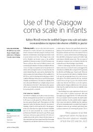 Use Of A Glasgow Coma Scale In Infants