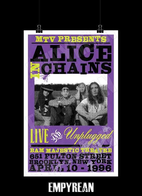 Alice In Chains MTV Unplugged Live Concept Concert Poster Art Print