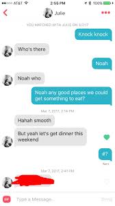 Sweet and flirty describes this joke. Knock Knock Tinder