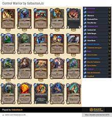 , maybe more on some days. Control Warrior Legend 23 Hearthstone Deck By Sebastianjo Demon Hunter Paladin Dragon Hunters