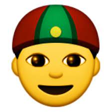 Man With Gua Pi Mao Emoji U 1f472 U E516 Emoji Man Mario Characters