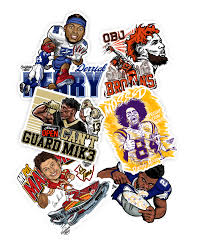 NFL Football Sticker Pack Derrick Henry Mahomes Elliott Moss Thomas OB
