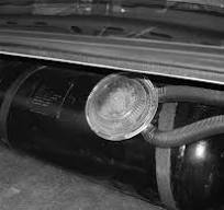 The appearance of an LPG tank in the trunk of an automobile ...