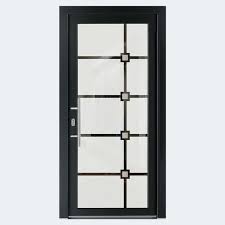 Porte d entrée vitrée alu. Porte D Entree Alu Design Vitree Securisee Motif Quartz 1 Insert Inox