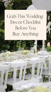 If You Re Buying Wedding Decor Online And Aren T Sure Where To Begin This Checklist Is For You W In 2020 Wedding Decorations Wedding Favour Displays Decor Checklist
