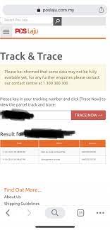 Received too many different shipments and. Poslaju Website Down