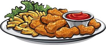 Wähle eine option 6 nuggets 9 nuggets 12 nuggets. Fried Chicken Nuggets Und Pommes Stock Vektor Colourbox