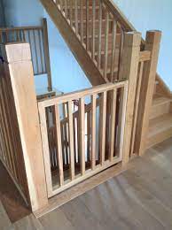 Baby Stairs Gate Made And Fitted By Burke Joinery In Kildare Stylish And Practical As It Was Made To Match The Origi Wooden Stair Gate Stair Gate Wooden Gates