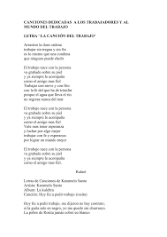 Canciones Dedicadas A Los Trabajadores Y Al Mundo